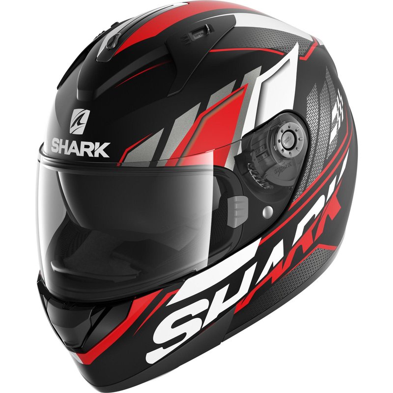 Shark Ridill Phaz Mat Motorcycle Helmet L Matt Black Red White (KRW)