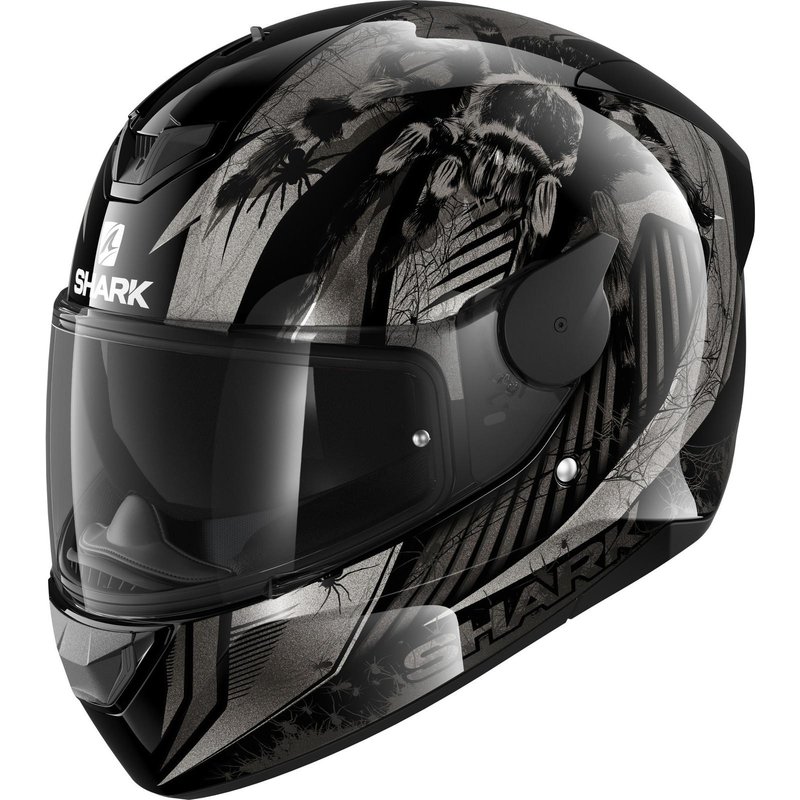 Shark D-Skwal 2 Atraxx Motorcycle Helmet L Black Anthracite Silver (KAS)