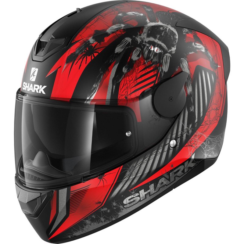 Shark D-Skwal 2 Atraxx Mat Motorcycle Helmet XL Matt Black Red Anthracite (KRA)