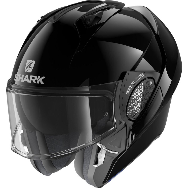 Shark Evo-GT Blank Flip Front Motorcycle Helmet KS (King Size) Black (BLK)