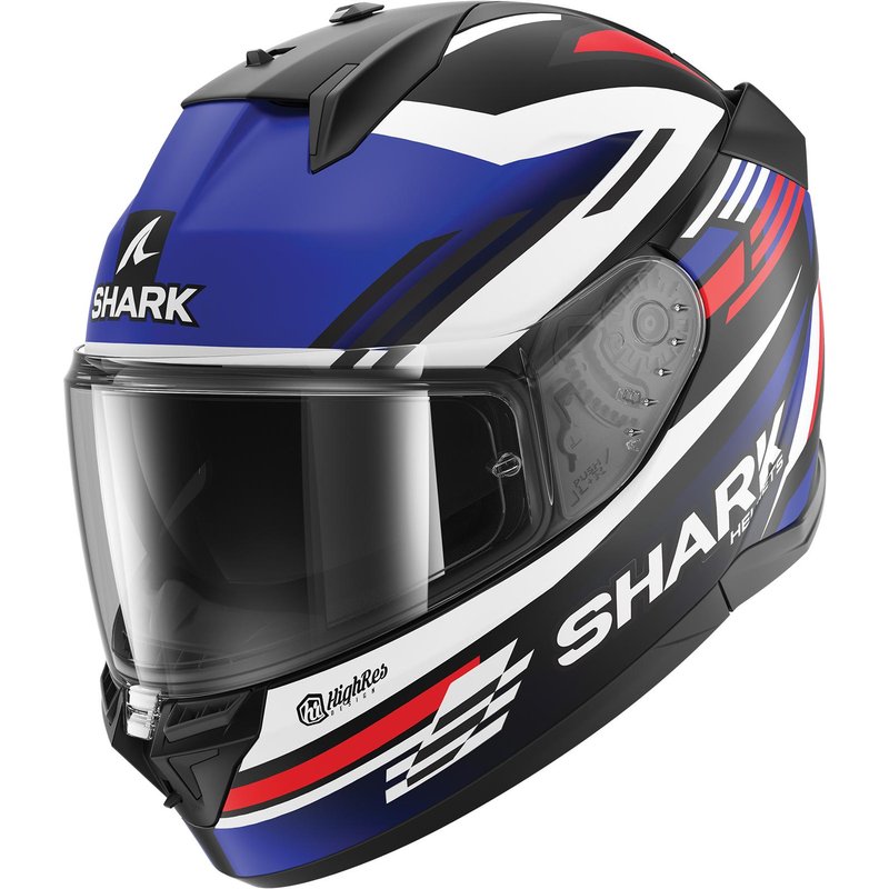 Shark D-Skwal 3 Firstlap Motorcycle Helmet XS Matt Black Blue Red (KBR)