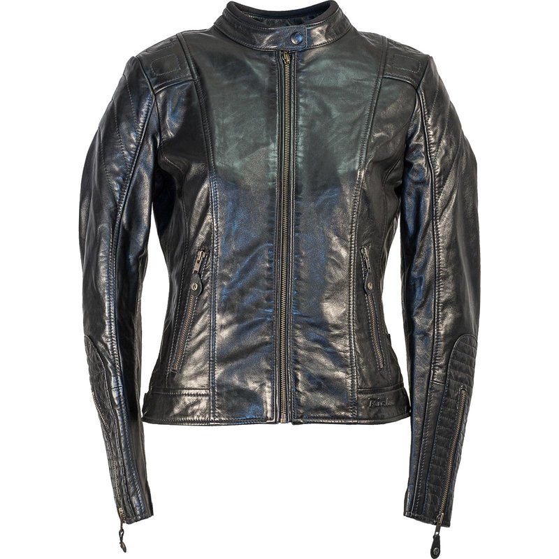 Richa Lausanne Ladies Leather Motorcycle Jacket 8 Black