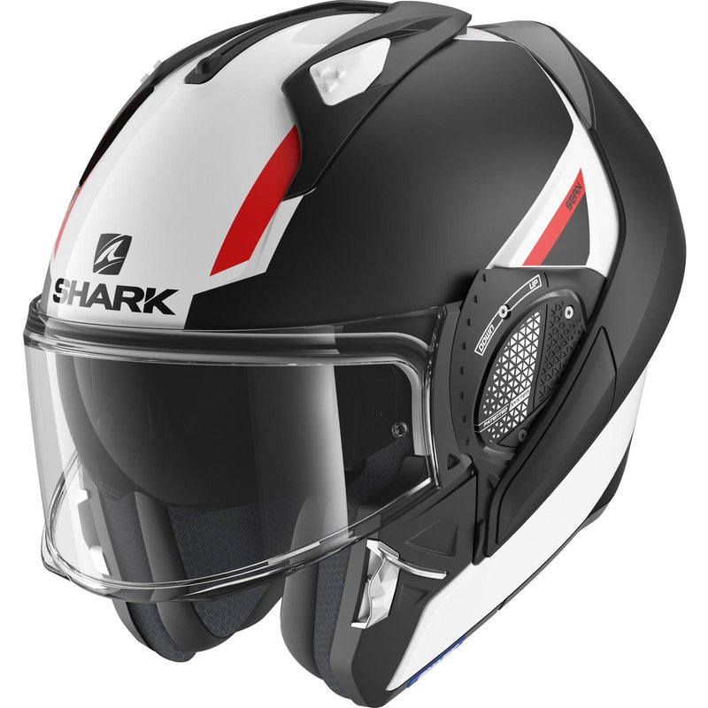 Shark Evo-GT Sean Flip Front Motorcycle Helmet S Dual White Black Red (WKR)
