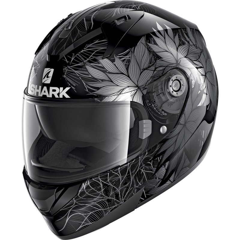 Shark Ridill Nelum Motorcycle Helmet XL Black Silver Anthracite (KSA)