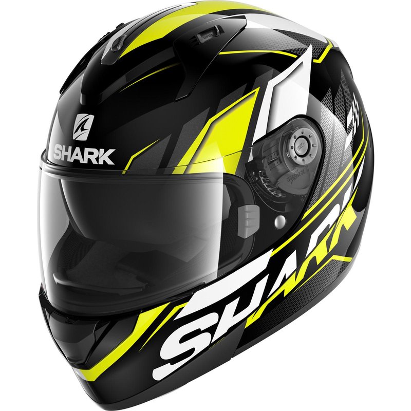 Shark Ridill Phaz Motorcycle Helmet M Black Yellow White (KYW)