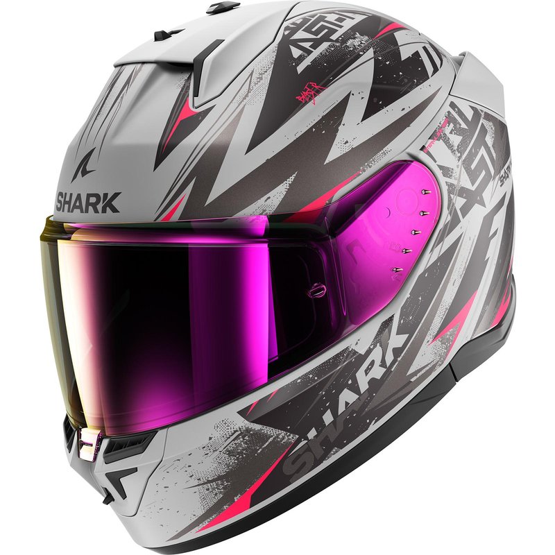 Shark D-Skwal 3 Blast-R Mat Motorcycle Helmet M Matt Silver Pink Black (SVK)