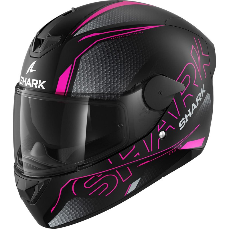 Shark D-Skwal 2 Cadium Motorcycle Helmet L Matt Black Violet (KVK)