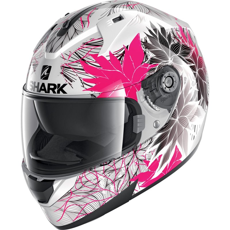 Shark Ridill Nelum Motorcycle Helmet M White Black Violet (WKV)