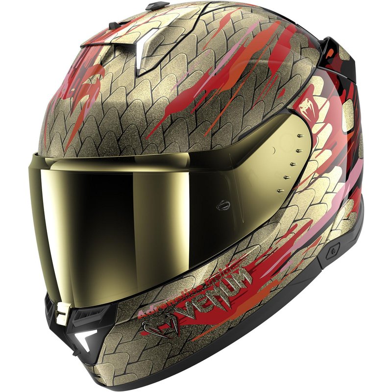 Shark Skwal i3 Venum Motorcycle Helmet S Black Red Gold (KRQ)