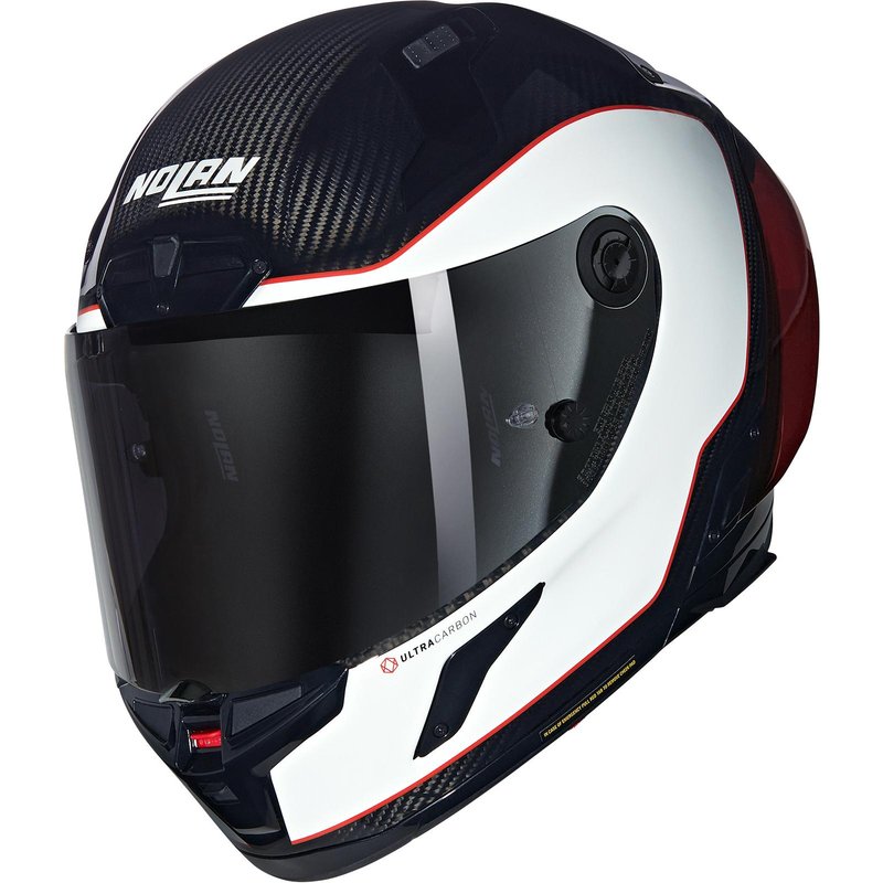 Nolan X-804 RS Ultra Carbon Asso Di Picche Motorcycle Helmet M Carbon White Red (343)