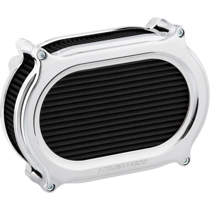 600-195 - Arlen Ness Stage 2 Oval Air Cleaner Kit For Harley Davidson FLDE 1750 2018-2020 - Chrome