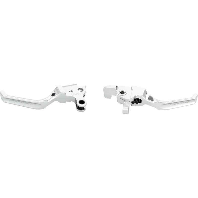 530-039 - Arlen Ness Method Lever Set For Harley Davidson FLHX 1923 2024 - Chrome/Silver