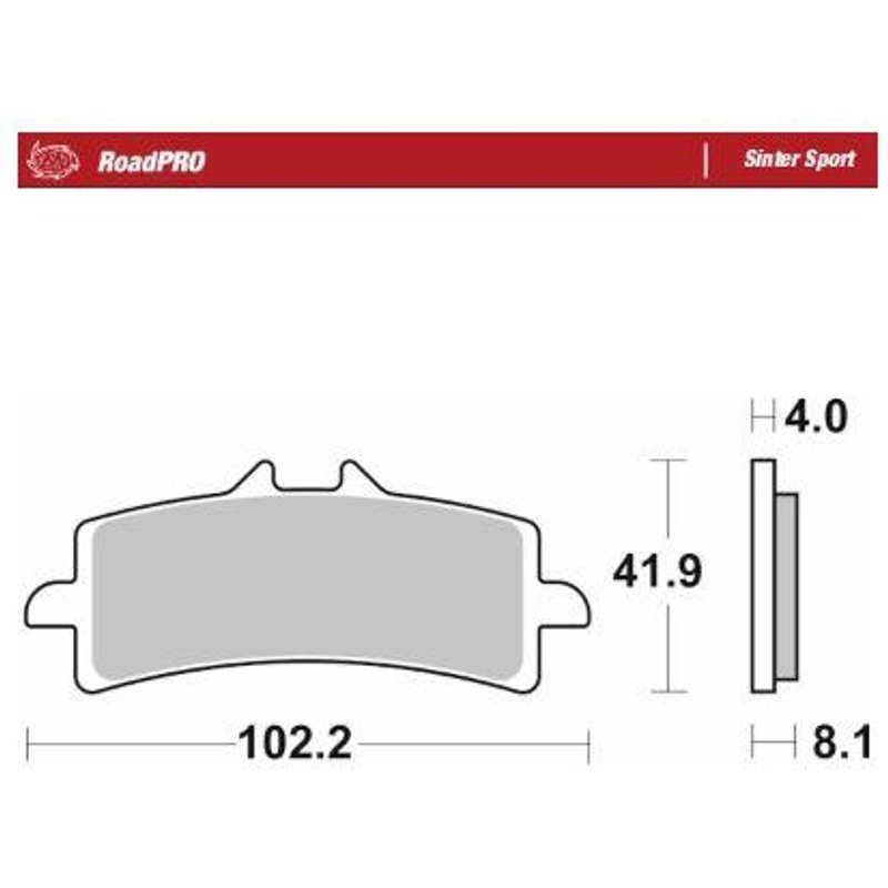 408105 - Moto Master RoadPro Sinter Sport Brake Pads For Bimota BB3 1000 2014 Fits Front Left Or Right