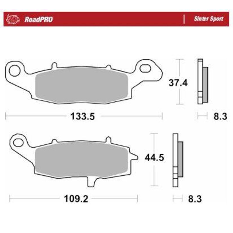 404205 - Moto Master RoadPro Sinter Sport Brake Pads For Suzuki DL 1000 2002-2012 Front Left