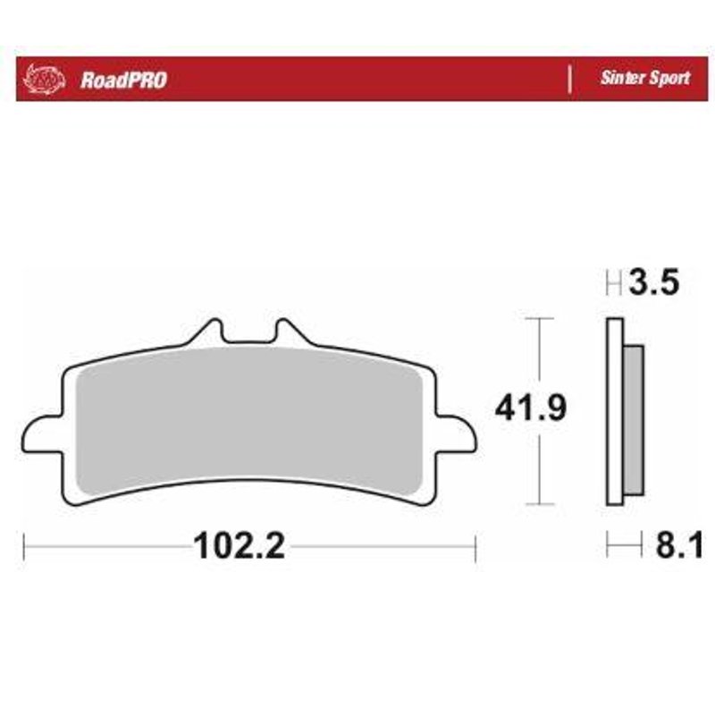 407005 - Moto Master RoadPro Sinter Sport Brake Pads For Ducati 1098 2007-2008 Fits Front Left Or Right