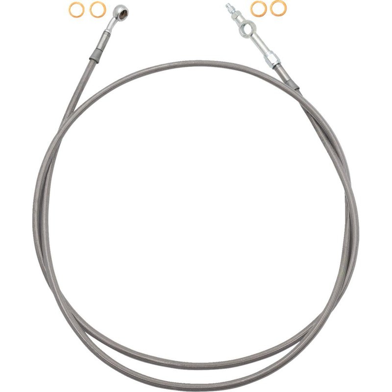 120065 - Fat Baggers Inc. EZ Install Brake Hose For Harley Davidson FLHT 1584 2008-2010 - Stainless Steel 165cm