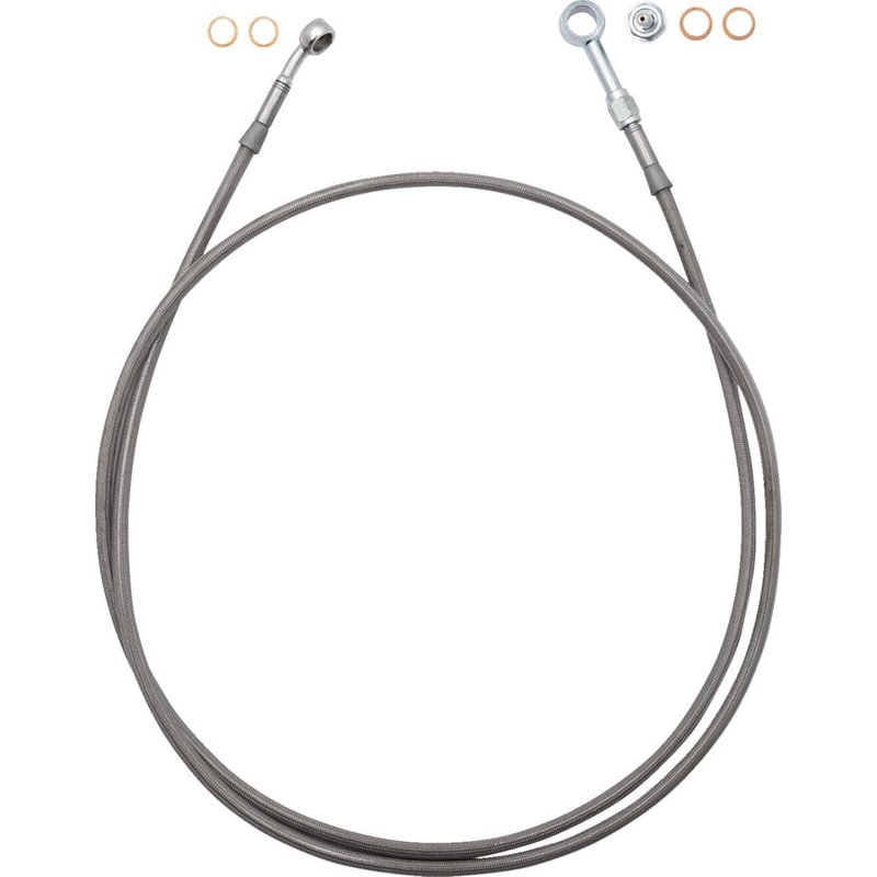 100063 - Fat Baggers Inc. EZ Install Brake Hose For Harley Davidson FLHX 1923 2024-2026 - Stainless Steel 160cm