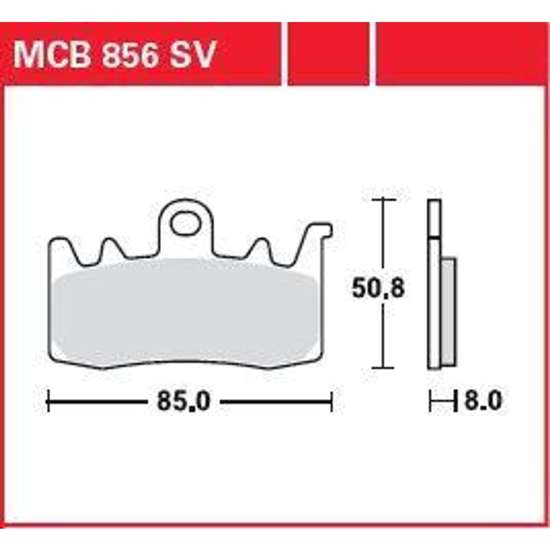 MCB856SV - TRW SV Series Sintered Brake Pads For Benelli 752S 2020 Front
