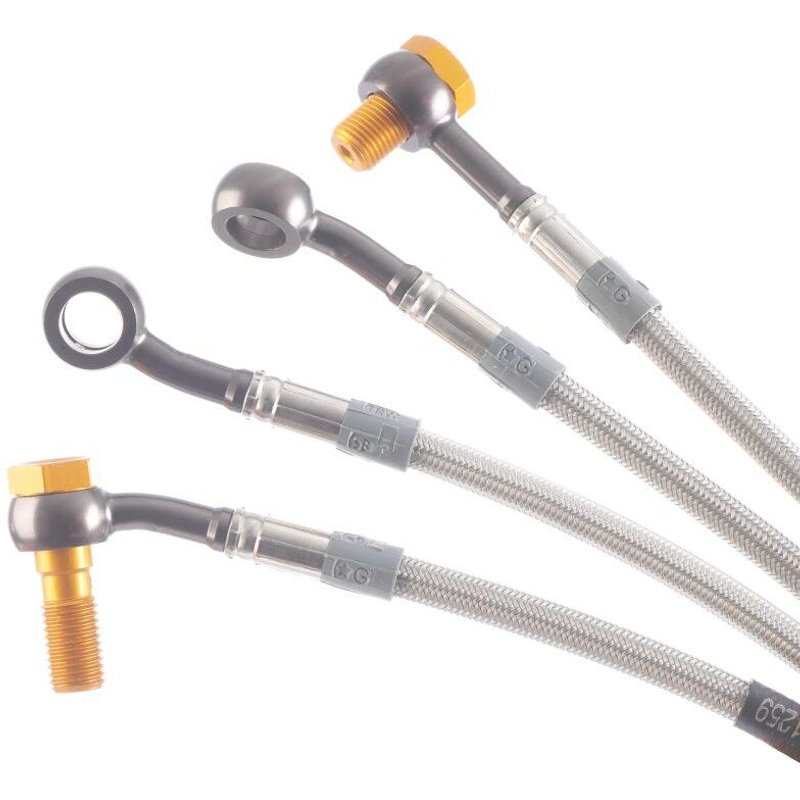 MCH433H1 - TRW Ready-To-Install Braided Brake Hose Kit For Aprilia ETV 1000 2001-2003 Rear - Titanium