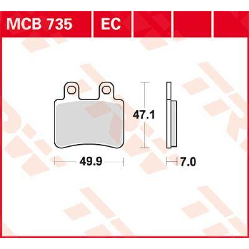 MCB735 - TRW All Round Sintered Metal Brake Pads For Derbi Boulevard 125 2003-2007 Front