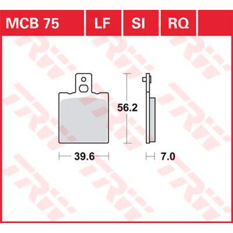 MCB75 - TRW All Round Sintered Metal Brake Pads For Laverda 650 Black Strike 1998-1999 Rear