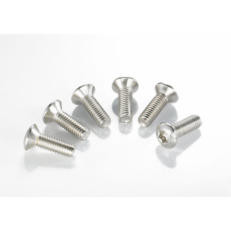 MSW105-6 - TRW Brake Disc Bolt Set For Kawasaki KLX300 R 1997-2001 - Silver/Stainless Steel