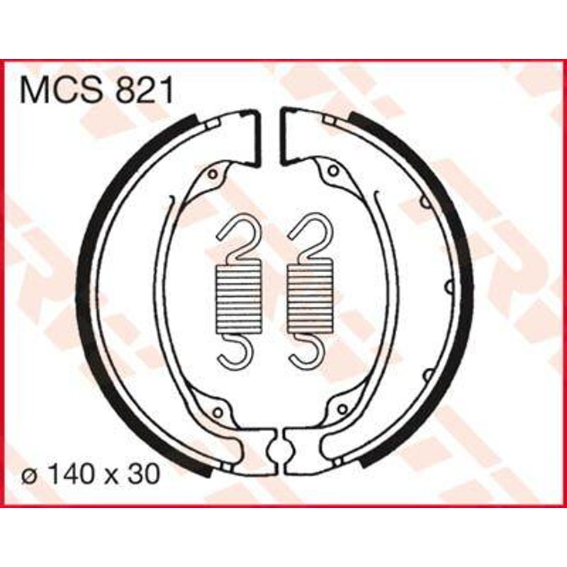 MCS821 - TRW Brake Shoes For Honda GB 500 Clubman 1989-1990 Rear
