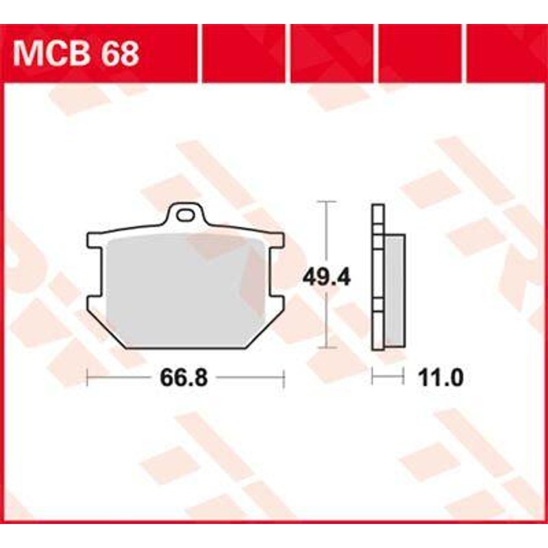MCB68 - TRW All Round Sintered Metal Brake Pads For Yamaha SR 500 1978-1987 Front