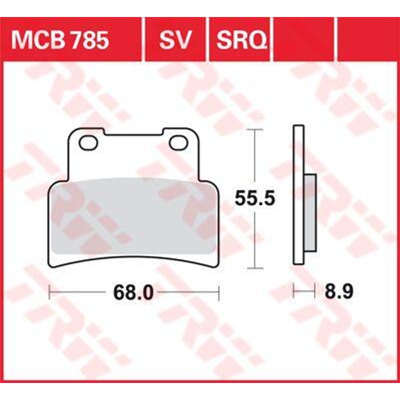 MCB785 - TRW All Round Sintered Metal Brake Pads For Yamaha MT-125 2014-2016 Front