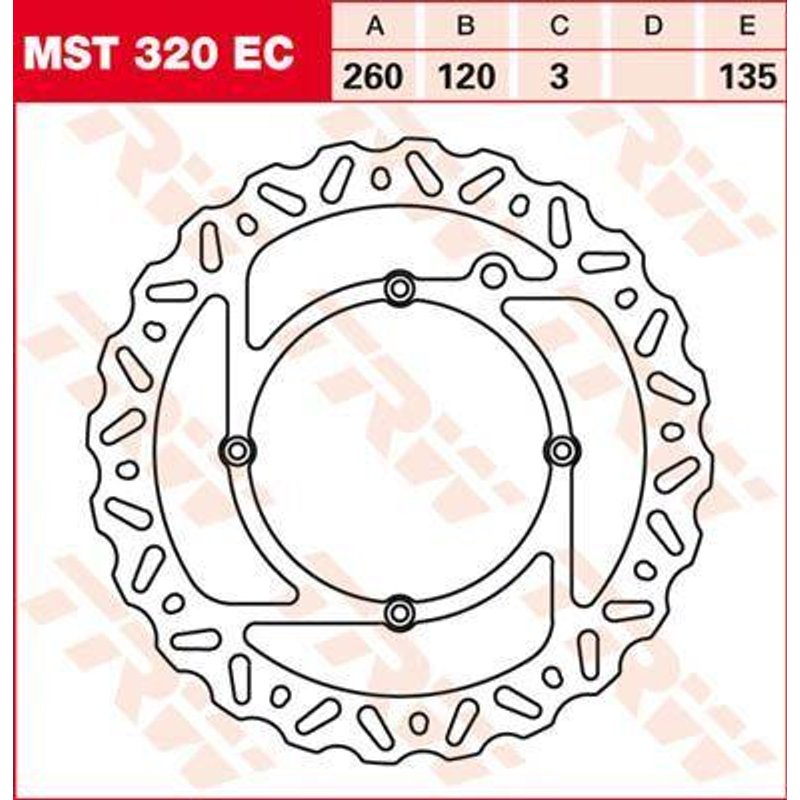 MST320EC - TRW EC Cross Design Brake Disc For Husqvarna CR125 2000-2013 Front