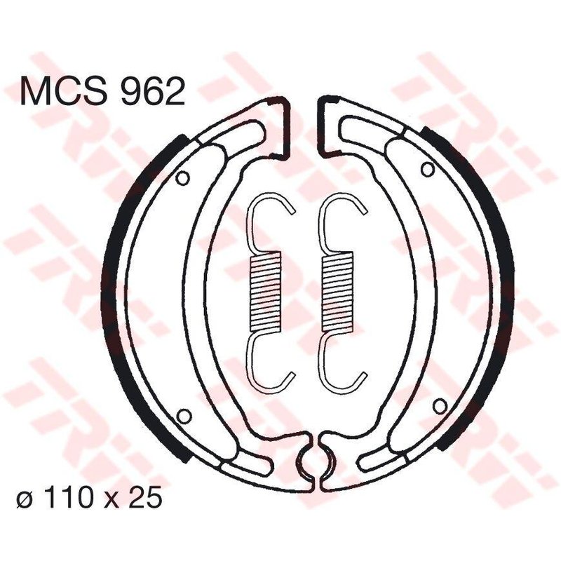 MCS962 - TRW Brake Shoes For Keeway Agora 50 2T 2011-2016 Rear