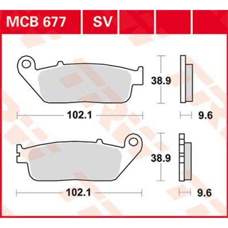 MCB677 - TRW All Round Sintered Metal Brake Pads For Honda CB500F 2013-2023 Front