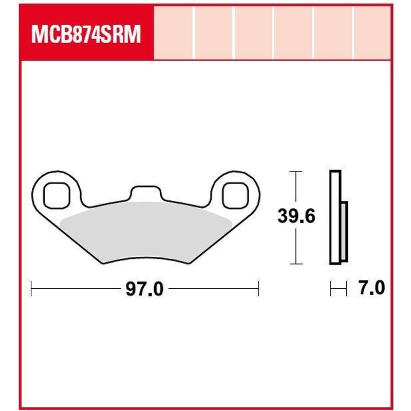 MCB874SRM - TRW SRM Series Sintered Brake Pads For Peugeot Metropolis 400 2015-2016 Fit Front Or Rear