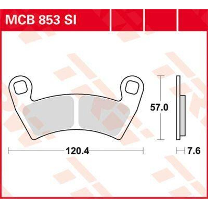 MCB853SI - TRW SI Series Sintered Brake Pads For Polaris General 1000 2016-2017 Front