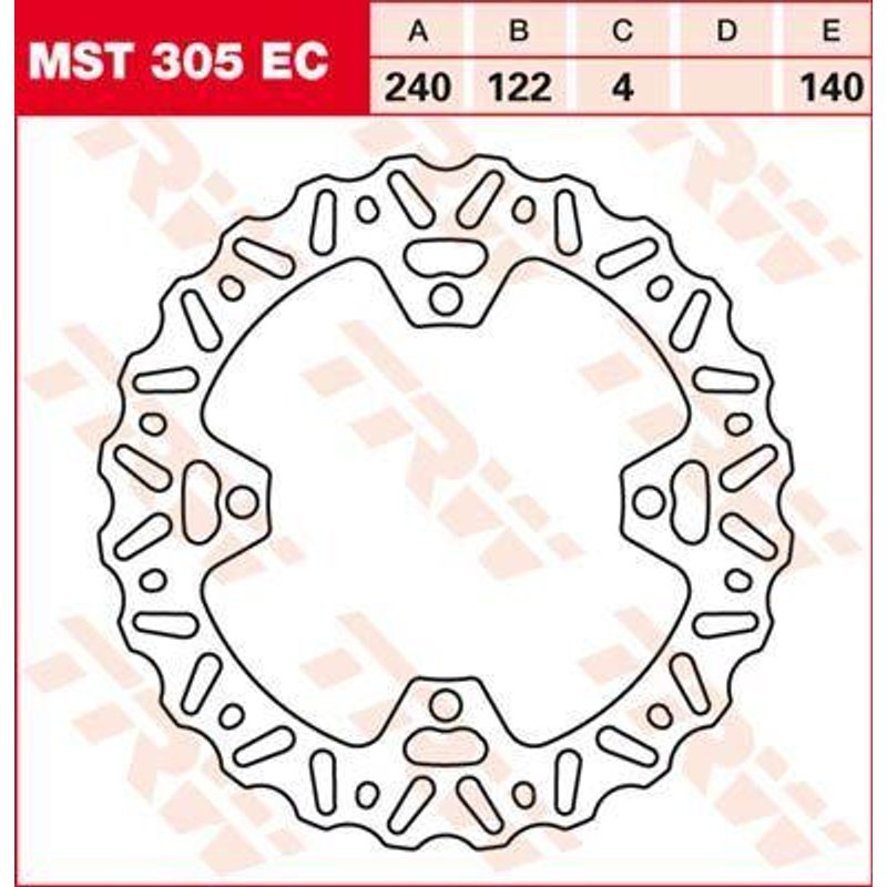 MST305EC - TRW EC Cross Design Brake Disc For Suzuki RMX450 Z 2010-2019 Rear