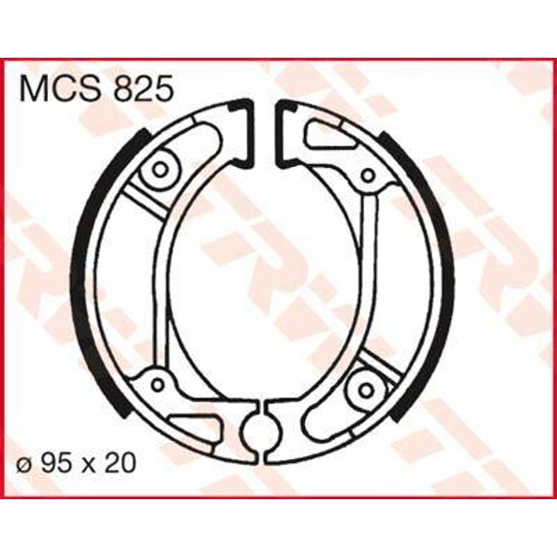 MCS825 - TRW Brake Shoes For Honda CR80 1980-1984 Rear