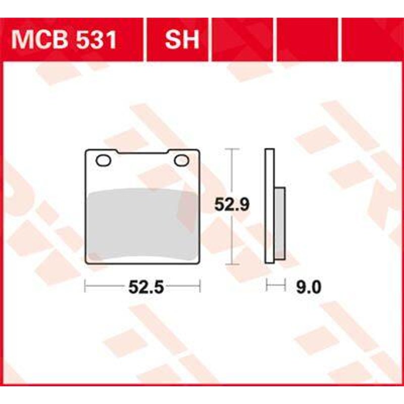 MCB531 - TRW All Round Sintered Metal Brake Pads For Suzuki GS 500 E 1989-2003 Rear