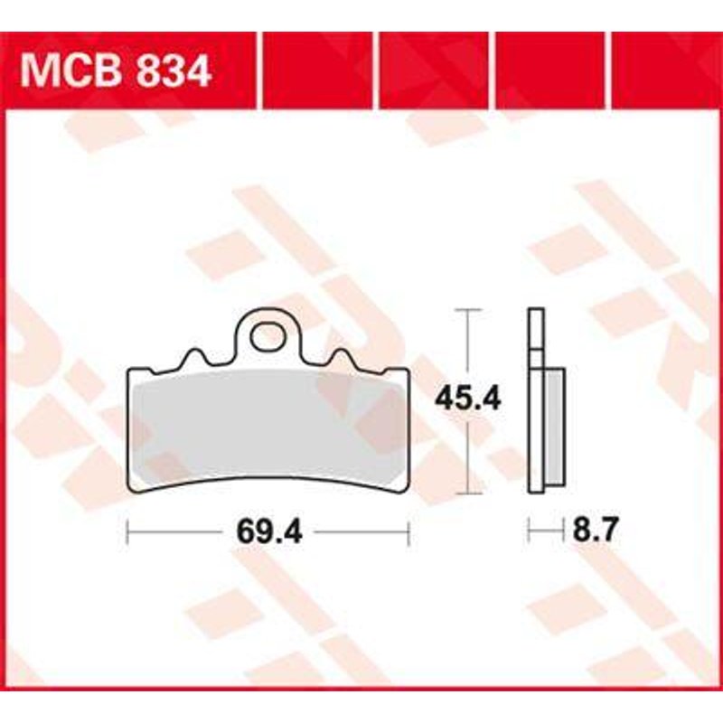MCB834SV - TRW SV Series Sintered Brake Pads For KTM Adventure 390 2021 Front