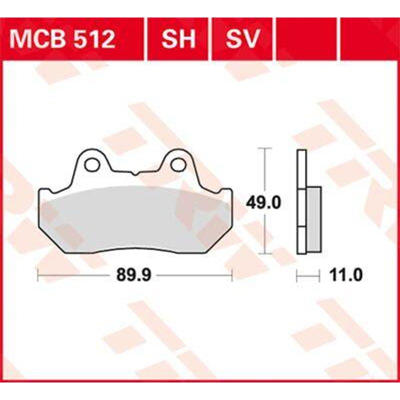 MCB512 - TRW All Round Sintered Metal Brake Pads For Honda CB 1100 F 1983-1984 Fit Front Or Rear