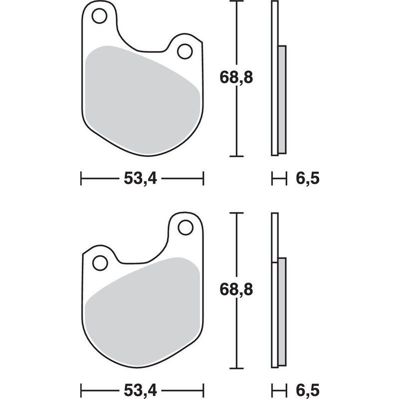 MCB511 - TRW All Round Sintered Metal Brake Pads For Harley Davidson FX 1200 1974-1979 Front