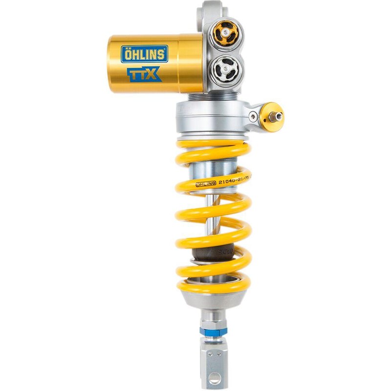 TR 469 - Ohlins TTX GP Shock Absorber For Triumph Daytona 675 2013-2015 Rear 295.50 mm (11.63") - Chrome/Yellow
