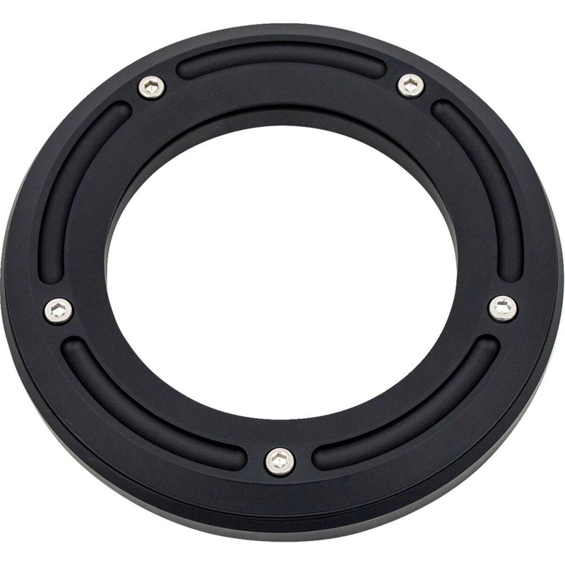 TM-0040MBK - Trask Assault Derby Cover with Window For Harley Davidson FLD 1690 2012-2013 - Black