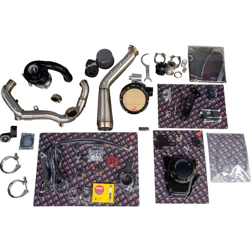 TM-7600 - Trask Tornado Turbo Performance Kit For Harley Davidson FLDE 1750 2018-2020 - Black
