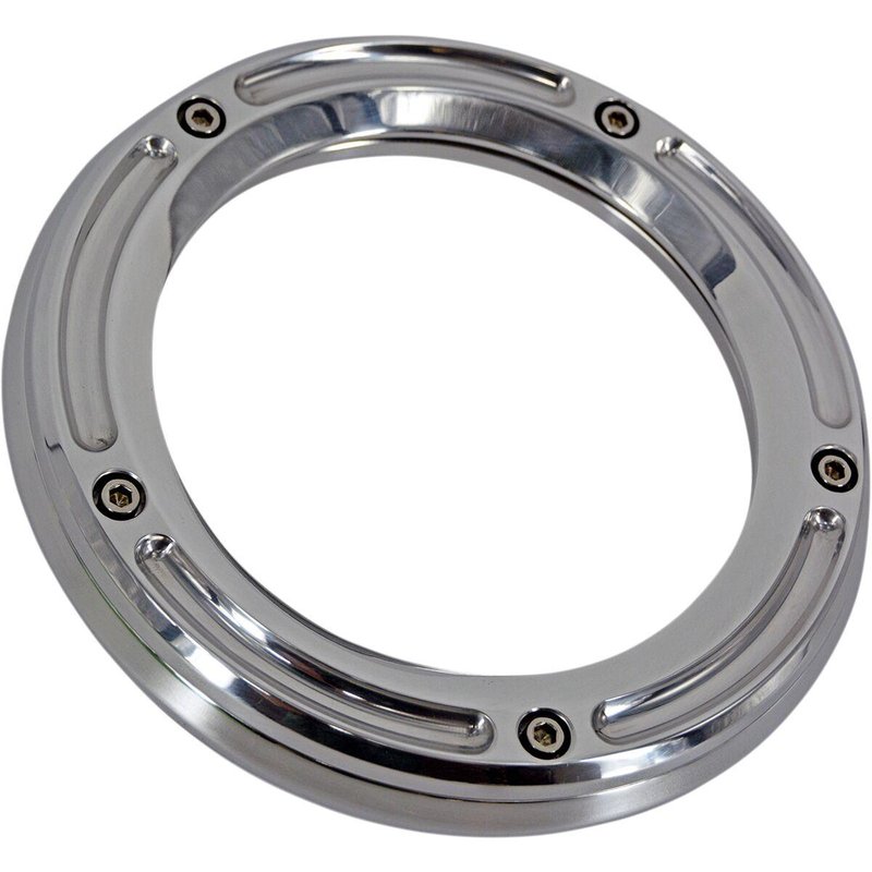 TM-0042CH - Trask Assault Derby Cover with Window For Harley Davidson FLDE 1750 2019-2020 - Chrome/Silver