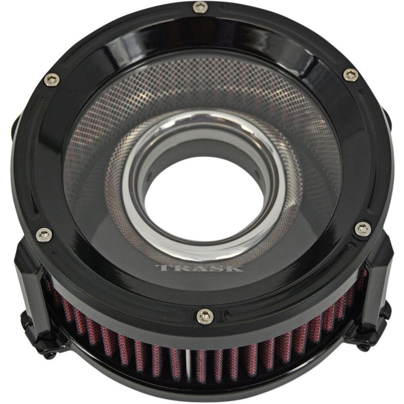 TM-1021GBK - Trask Assault Charge High-Flow Air Cleaner For Harley Davidson FLD 1690 2012-2013 - Black