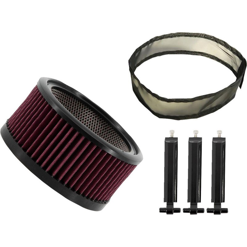 TM-1020-BPGBK - Trask Big Power Filter Kit For Harley Davidson FLD 1690 2012-2013 - Black