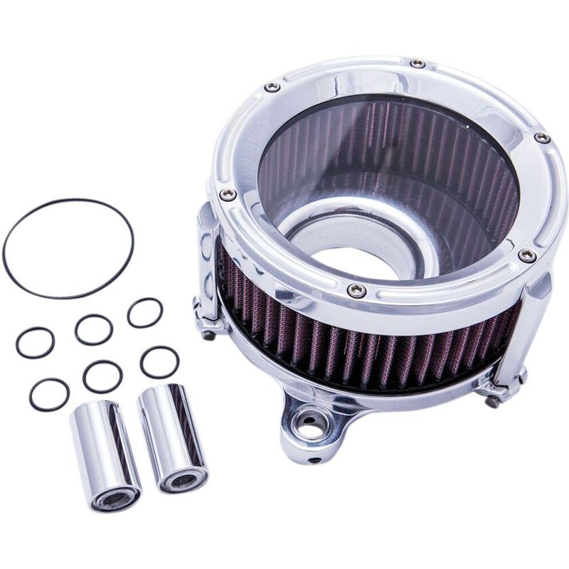 TM-1021CH - Trask Assault Charge High-Flow Air Cleaner For Harley Davidson FLD 1690 2012-2013 - Chrome