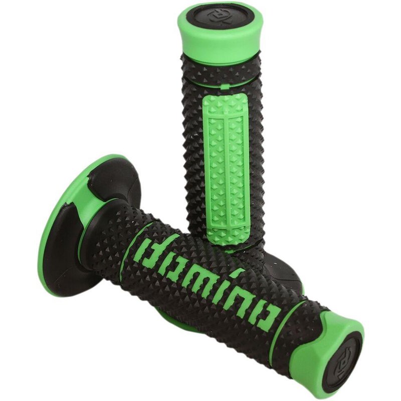 A26041C4440A7-0 - Domino Diamonte Off Road Grips - Black/Green