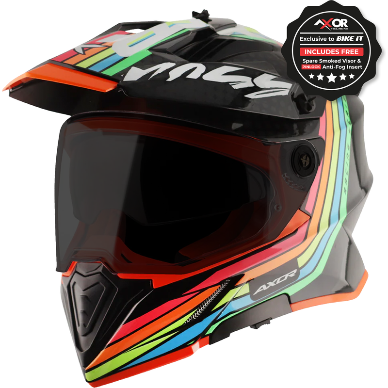 Axor X-Cross Adventure Helmet - Black/Grey Gloss