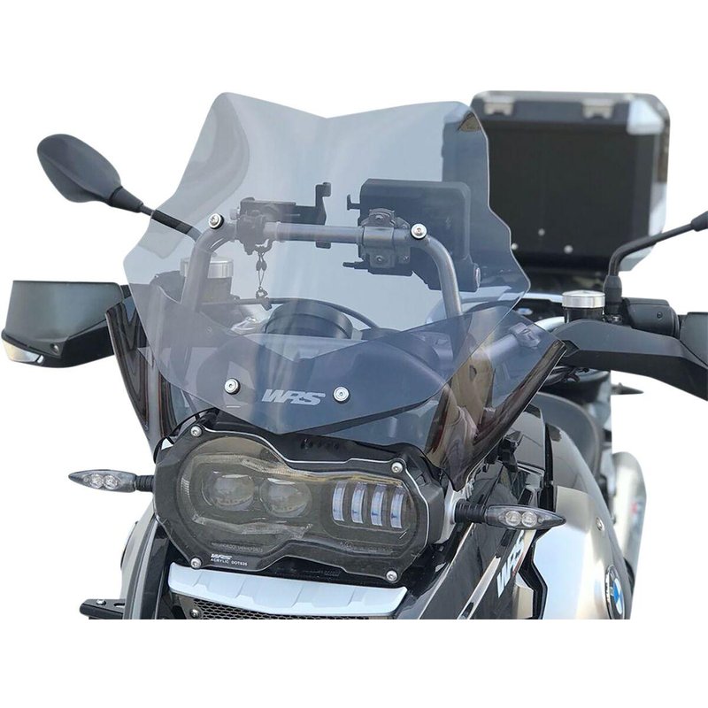 BM033F-LED - WRS Windscreen For BMW R 1200 GS 2004-2012 32 cm (12-1/2") - Smoke
